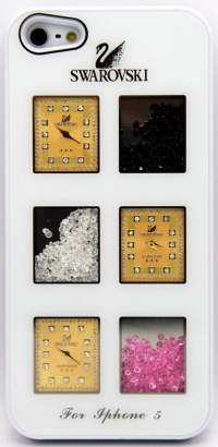 Накладка Swarovski для iPhone 5 (с часами)